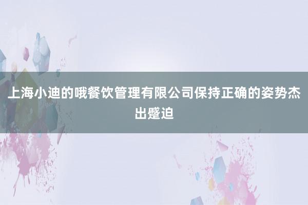 上海小迪的哦餐饮管理有限公司保持正确的姿势杰出蹙迫